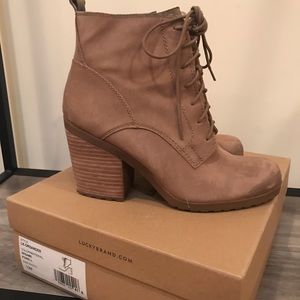 Lucky Brand beige booties